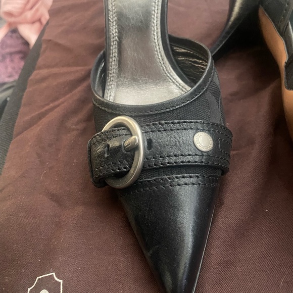 Coach Alecksa Signature Black Canvas Pumps Sz 9.5 
W/Dust bag  3” heel - Picture 14 of 15